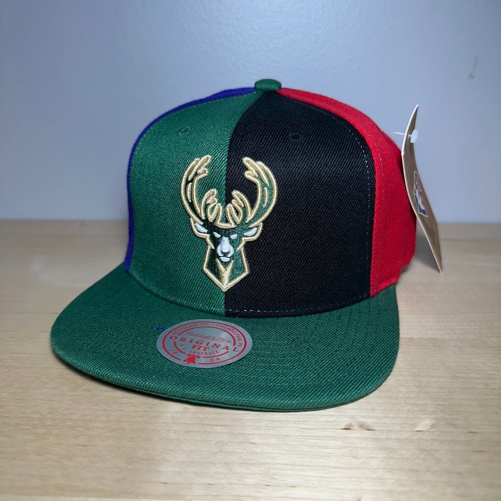 Milwaukee Bucks Snapback Mitchell & Ness Baseball Hat Cap Diamond 75 Anniversary